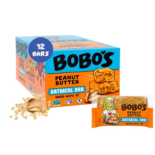 Vista 21 de Bobo's Barras de mantequilla de almendra y avena, sin gluten, sin OGM, avena integral, paquete de 12 Barritas de aperitivo Para llevar Hechas
