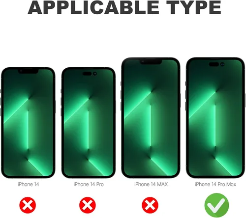 Vista 9 de Funda impermeable compatible con iPhone 14 Pro Max de 6.7 pulgadas, para MagSafe, protector de pantalla de vidrio transparente, protector