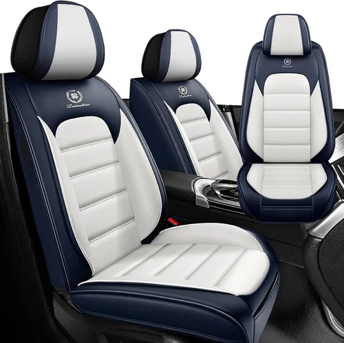 Vista 14 de Fundas de asiento de coche para Jeep Commander 2006-2010, funda de asiento de PU de cuero suave impermeable y transpirable con bolsillos