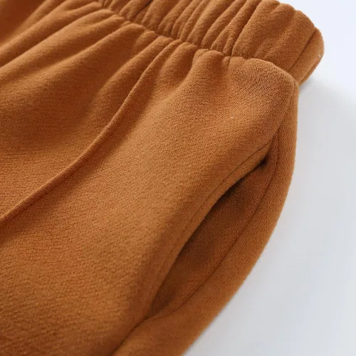 Vista 5 de Conjunto de 2 piezas de sudadera con capucha y forro polar cepillado para niños y niñas + pantalones