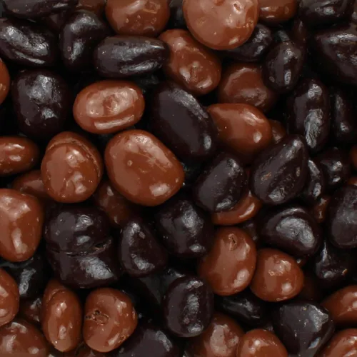 Vista 10 de Pasas de uva cubiertas de yogur y chocolate blanco a granel - Mezcla de chocolate blanco y yogur de vainilla jugosas, pasas de uva recubiertas