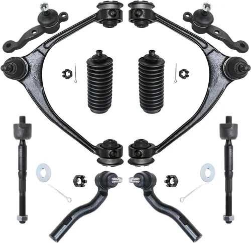 Vista 244 de Detroit Axle - Kit de suspensión delantera de 10 piezas para Chevrolet Trailblazer GMC Envoy 2004-2007 2005 2006 Soportes de brazo de control
