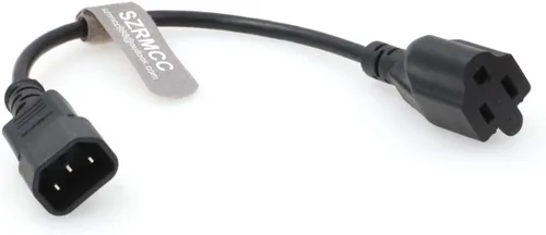 Vista 3 de SZRMCC UPS PDU Equipo Eléctrico Servidor IEC320 C14 a NEMA 5-15R 10A 250V Cable de extensión de cable de alimentación (1 unids)