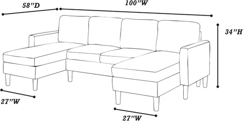Vista 2 de Modern Dark Gray Corduroy 3-Piece Sectional Sofa Set Compact Design Perfect for Small Spaces and Apartments