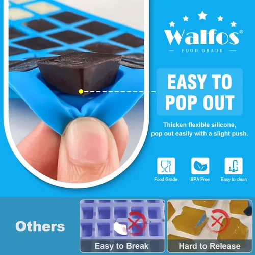 Vista 3 de Moldes de silicona para chocolate en miniatura con forma de terraza cuadrada de 50 cavidades - Moldes de silicona antiadherentes para caramelo, 2