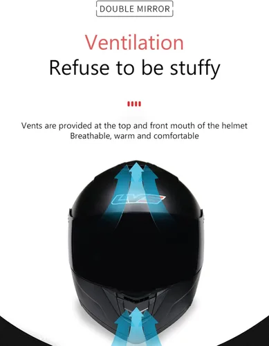 Vista 2 de Casco modular de motocicleta de cara completa, casco abierto con doble visera extraíble forro para adultos, hombres y mujeres, motocross Cruiser