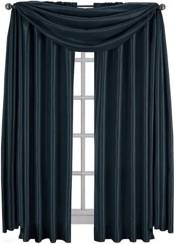 Vista 11 de Royal Hotel Bedding Soho - Cenefa con festón negro, patrón sólido de 35 x 30 pulgadas