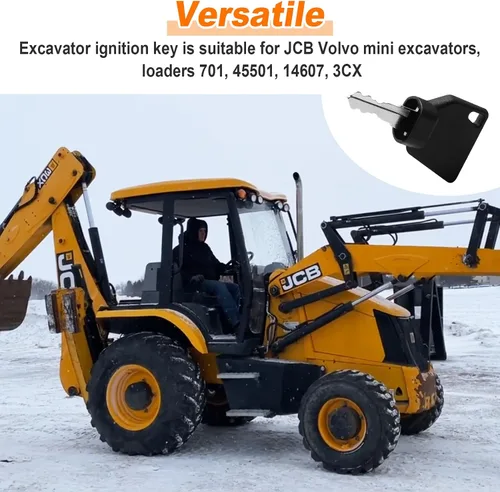 Vista 5 de 14607 701 45501 Llaves de encendido para JCB Volvo Mini Excavator Loader 701 45501 14607 3CX (paquete de 12)
