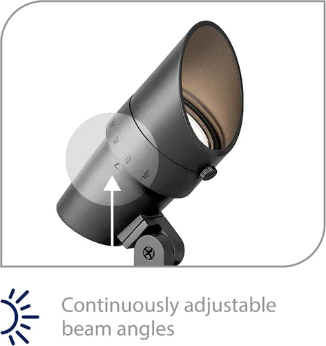 Vista 3 de WAC Iluminación de paisaje, LED de voltaje de línea de 120 V, luz de acento de tamaño mediano con ángulo de haz ajustable y control de brillo