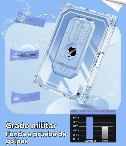 Vista 6 de Cantis Funda para iPad A16 de 11 pulgadas 2025/iPad de 10ª generación 2022 (10.9 pulgadas) con protector de pantalla y soporte para lápices, funda