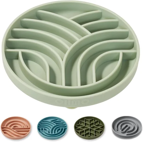 Vista 22 de OHMO Slow Feeder Dog Bowl, 5.9" Lick Mat for Dogs, Diamond, Camo Green verde (camo green)