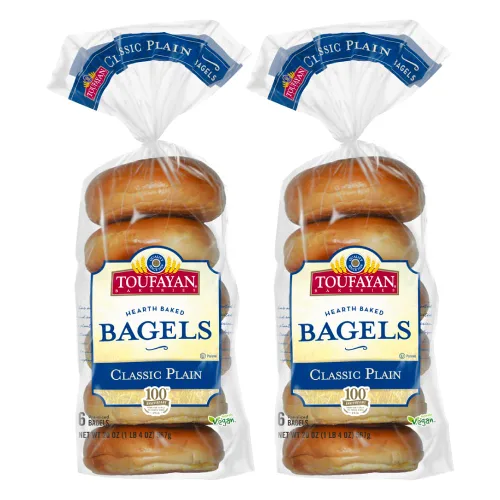 Vista 10 de Toufayan Everything Bagels Alto en proteínas Vegano Sin soja (2 paquetes, 12 bagels en total)