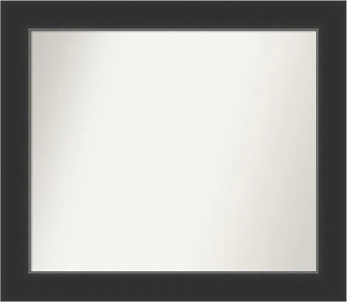 Vista 175 de Amanti Art Espejo personalizado, espejo de baño negro Astor, espejo de pared o espejo de tocador de baño sobre el fregadero (25 x 25 pulgadas)