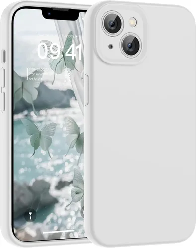Vista 23 de SUPFINE - Funda diseñada para iPhone 12, silicona líquida premium con [forro de microfibra suave antiarañazos][protección de cámara mejorada], funda