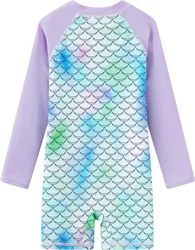 Vista 2 de Trajes de baño de manga larga con cremallera para niñas