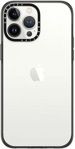 Vista 9 de CASETiFY Funda compacta para iPhone 13 [2 veces probada contra caídas de grado militar / protección contra caídas de 4 pies] - Negro transparente