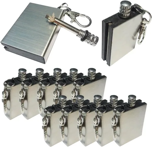 Vista 2 de 10 piezas de emergencia senderismo supervivencia camping fuego arranque pedernal metal fósforo encendedor caja de fósforos de fuego para acampar al