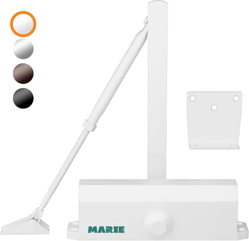 Vista 6 de Marie Cierrapuertas abiertas para montaje regular, jamba superior, tamaño automático ajustable de 2 puertas para puertas de luz residenciales