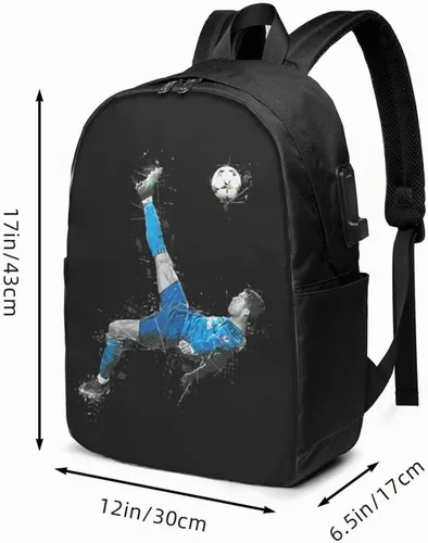 Vista 3 de #7 Mochilas Bolso Portátil Bolsa Bookbag Usb Mochila 17 Pulgadas Para Diario