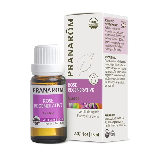Vista 7 de Pranarom - Mezcla de aceites esenciales faciales regenerativos de rosas (0.2 onzas líquidas) - Lavanda, semillas de rosa mosqueta, incienso y limón