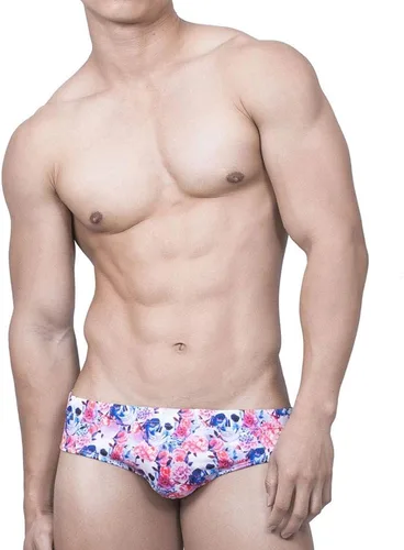 Vista 2 de UXH Traje de baño para hombre calzoncillos acolchado traje de baño masculino moda sexy natación bikini tabla playa surf nadar troncos