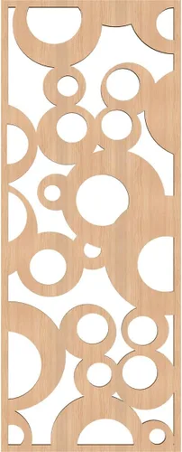 Vista 2 de 9 3/8"W x 24 3/8"H x 1/4"T Farwell Decorativos Paneles de Pared de Madera Calado, Hickory