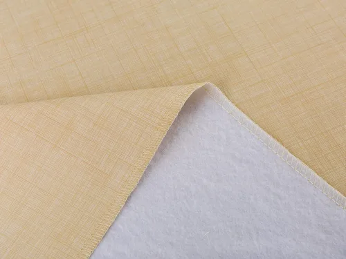 Vista 7 de Pioggia Mantel de vinilo con respaldo de franela, impermeable, a prueba de aceite, plástico, limpiable, mantel de PVC para interior y exterior Beige