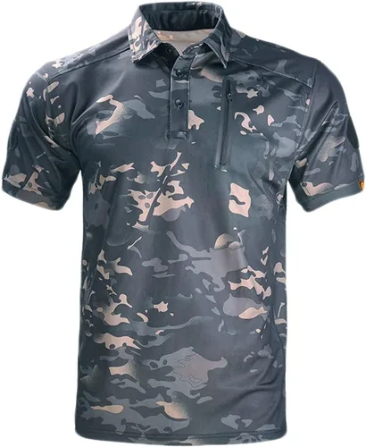 Vista 14 de HARGLESMAN Polo táctico de manga corta para hombre (S-3XL)