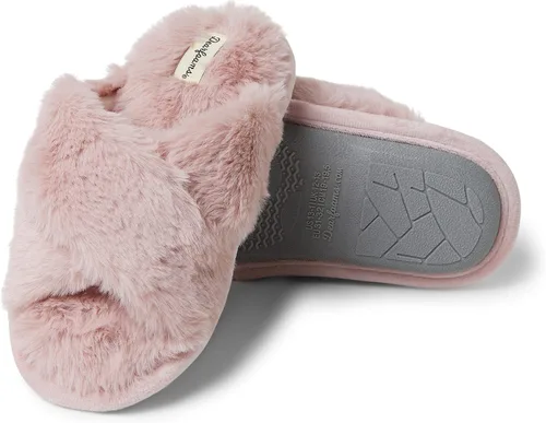 Vista 2 de Dearfoams Sandalias unisex Ava Furry Crossband Slide