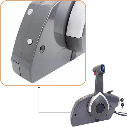 Vista 7 de Caja de control remoto marino 5006180 con interruptor de llave adecuada para motor fuera de borda Evinrude Johnson OMC BPR montado lateralmente