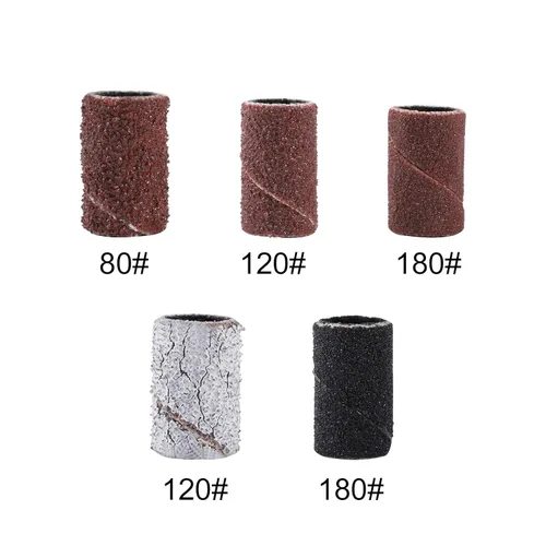 Vista 6 de Bandas de lijado – Bandas de lijado para arte de uñas – Yimart 210 unids/caja 80# 120 # 180# Bandas de lijado de uñas eléctricas para máquina