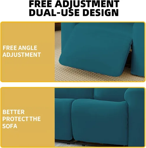 Vista 3 de HDCAXKJ Funda 100% impermeable de 8 piezas para sofá reclinable de 3 asientos, súper elástica, suave, para sofá reclinable de 3 plazas, juego