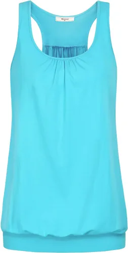 Vista 13 de Miusey - Camiseta sin mangas para mujer, cuello redondo, ajuste holgado, espalda cruzada, de yoga 1# Negro