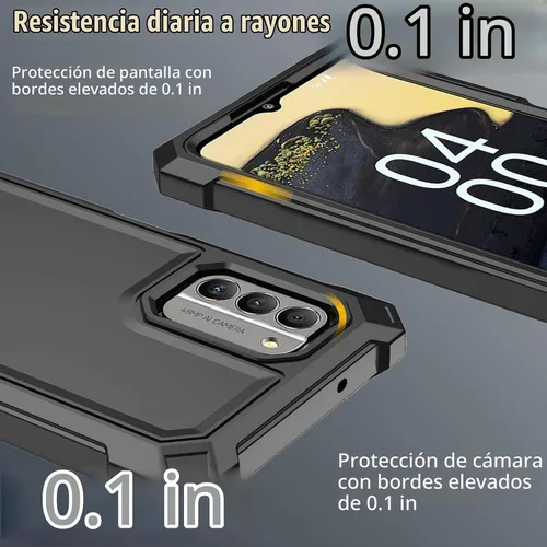 Vista 2 de Funda para Nokia G310 5G con protector de pantalla de vidrio templado, funda protectora delgada de silicona suave de cuerpo completo