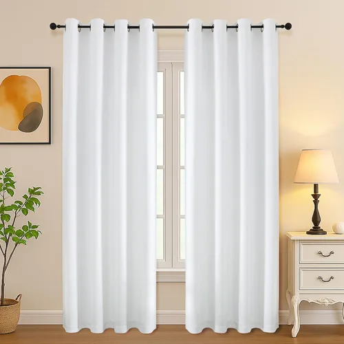 Vista 187 de Simplebrand Juego de 2 paneles de cenefa aguamarina para ventana de cocina de 14 pulgadas de largo, cortinas de oscurecimiento de habitación