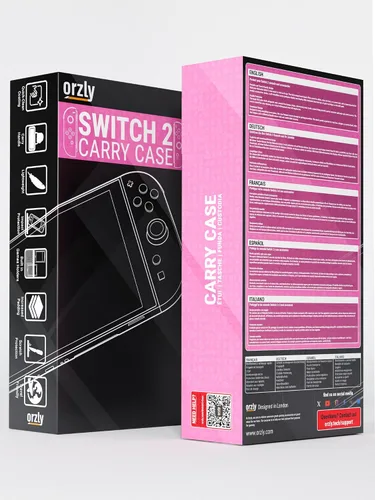 Vista 3 de Orzly Case Compatible with Nintendo Switch 2 Protective Travel Carry Case with Screen Padding, Game Card & microSD Slots, Zipped & Open Pockets for