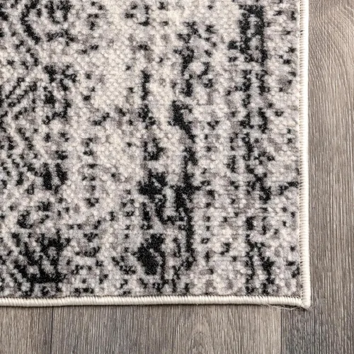 Vista 4 de nuLOOM Penélope - Alfombra de pasillo tribal con diseño de chevrones, 2 x 6 pies, color gris
