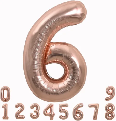 Vista 31 de TONIFUL Globos grandes de 50 pulgadas con números dorados del 0 al 9, globo digital grande de Mylar número 8 digital ocho para fiestas