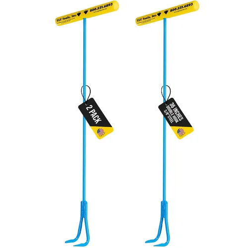 Vista 9 de T&T Tools - Herramienta de elevación de extremo de gancho doble de 30 pulgadas, ganchos de acero rígido de 3/8 pulgadas para levantar y mover