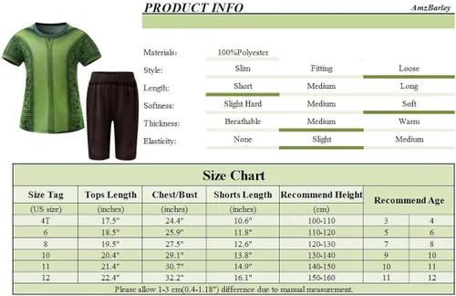 Vista 7 de AmzBarley Boys Bruno Costume Outfits Magic Family Cosplay Fancy Dress Up Kids Role Play Clothes Top and Shorts Set