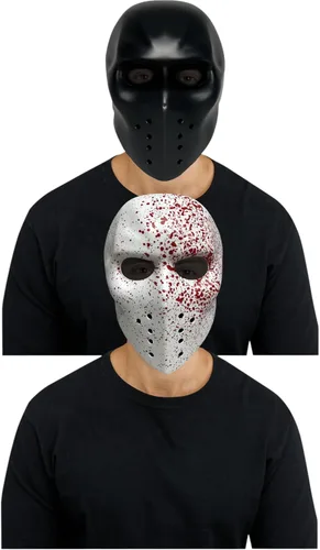 Vista 2 de Máscara de hockey Punisher (blanco)