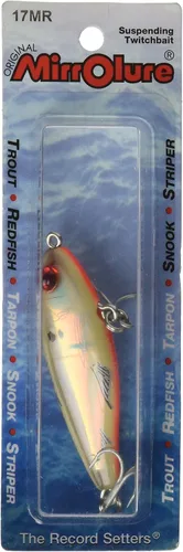 Vista 2 de MirrOLure Mirrolure 17 Mr Mirrodine Suspend Twitchbait Silver 25 8 in 3 Oz Rojo Bk/Blanco/Plata