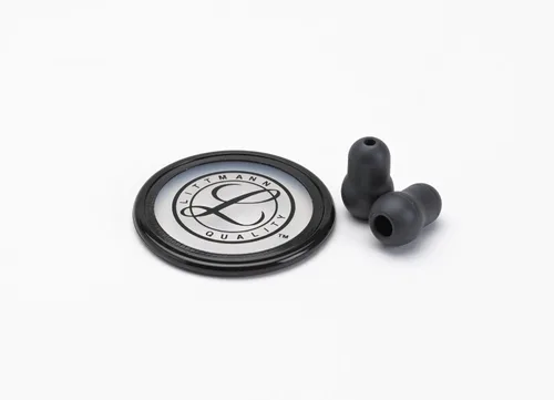 Vista 5 de 3M Littmann Kit de piezas de repuesto para estetoscopio, negro, compatible con Master Classic II™, incluye orejeras pequeñas de sellado suave a