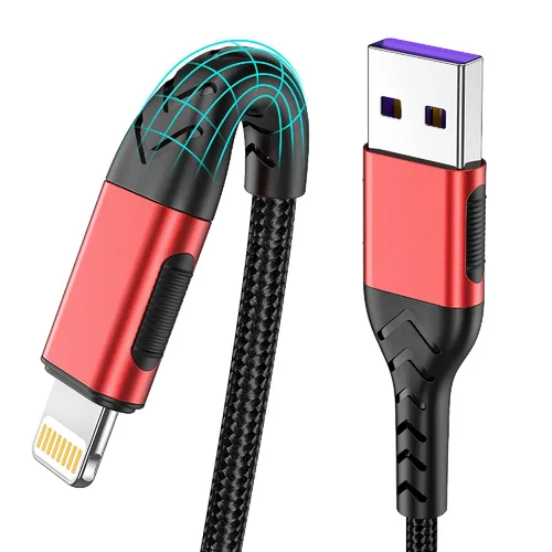 Vista 11 de Cargador de iPhone, [certificado Apple MFi] Paquete de 3 cables USB A de 1 pie para cable de carga rápida, cable de carga duradero de iPhone