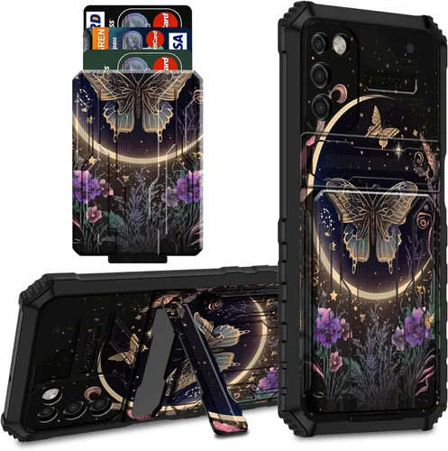 Vista 50 de Funda para teléfono Samsung Galaxy A03S Galaxy A03S Funda tipo cartera con tarjetero y soporte de doble capa de PC duro TPU suave cubierta