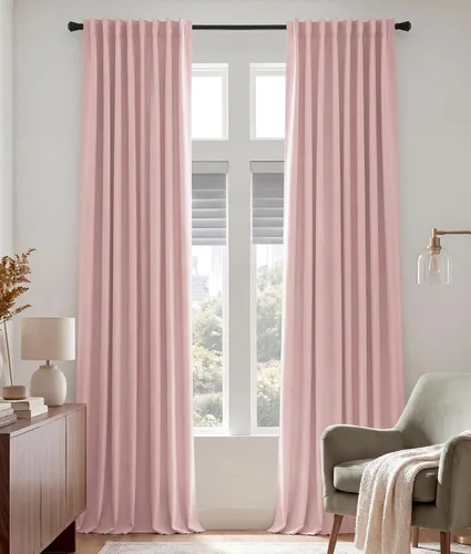 Vista 15 de PONY DANCE Cortinas cortas con aislamiento térmico para ventana pequeña, para guardería, baño, cocina, lavandería, caravana, sótano, 29 pulgadas