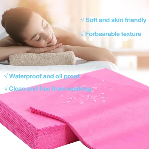Vista 2 de 100 sábanas para mesa de masaje, 31 x 71 pulgadas, impermeables, desechables, de tela no tejida, funda protectora transpirable para terapia