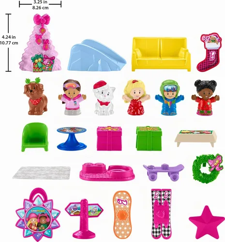 Vista 6 de Fisher-Price Calendario de Adviento de Little People Barbie