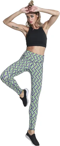 Vista 6 de AMORUN Pantalones de yoga para mujer leggings de entrenamiento de cintura alta con bolsillos leggings para mujer control de abdomen paquete de 2