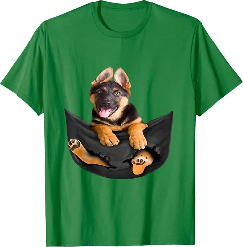Vista 55 de Dog Lovers Gifts - Camiseta divertida con cara de perro con bolsillo, Negro, S